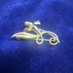 Carl Art 12k Gold Filled Flower Brooch Pendant